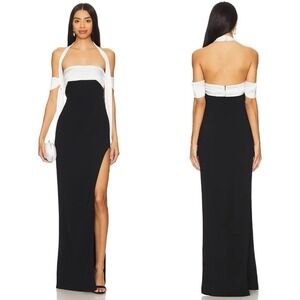 NWT Atoir Eloise Dress Black & White Maxi - Size US 6